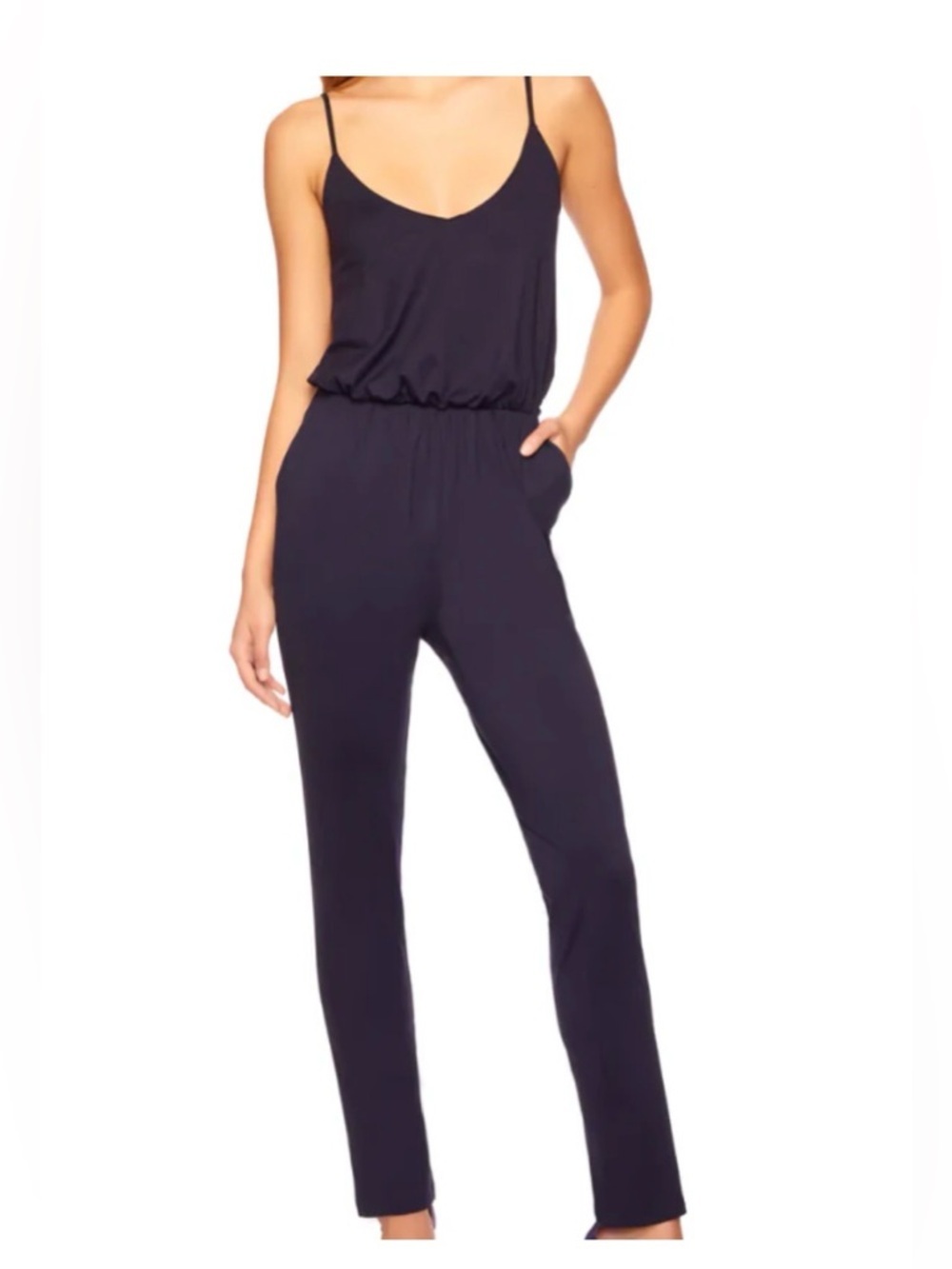Susana Monaco Women's Black Sleeveless Jumpsuit, Size L, NWT